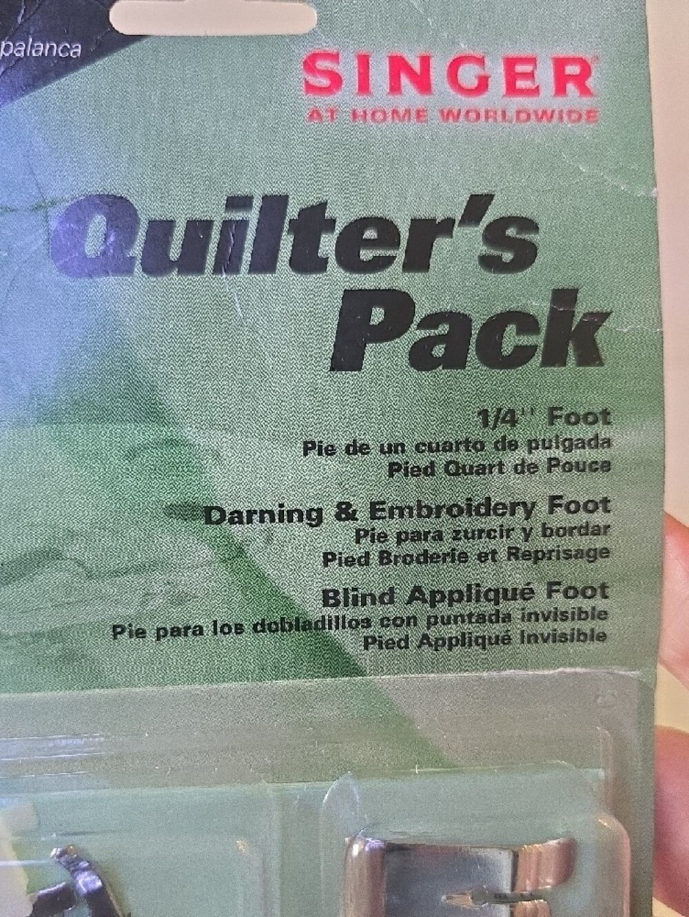 Singer Quilter's Pack Sewing Machine 1/4" Foot Set - Picture 3 of 5